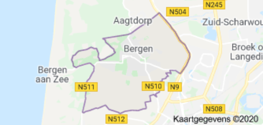 Gemeente Bergen - kaartje